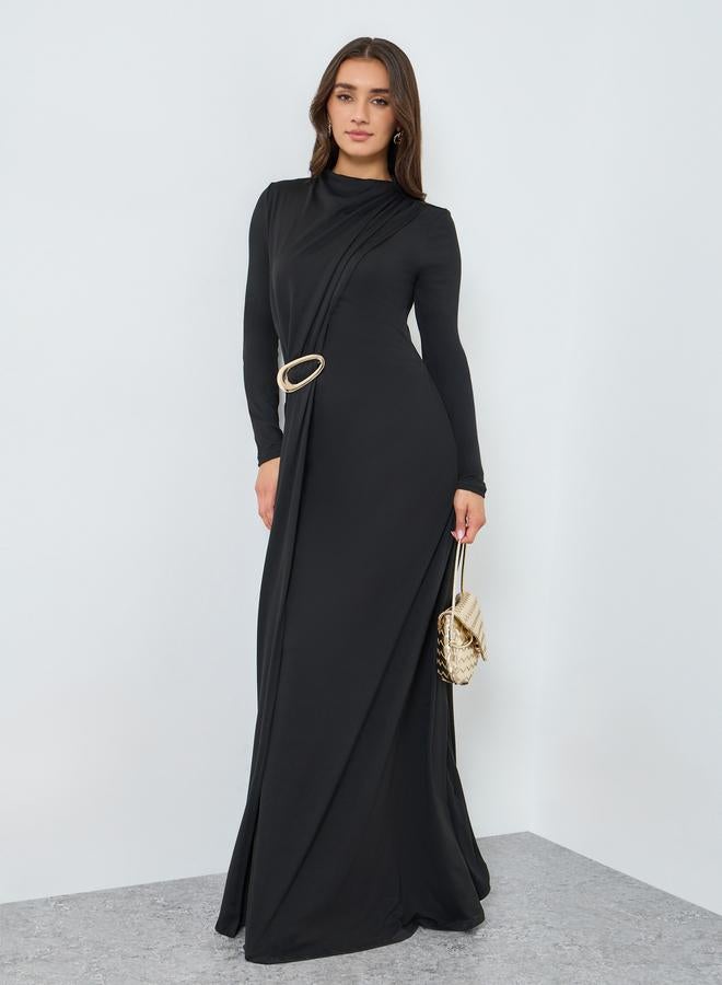 ستايلي فستان طويل ضيق ومزين - Image 1